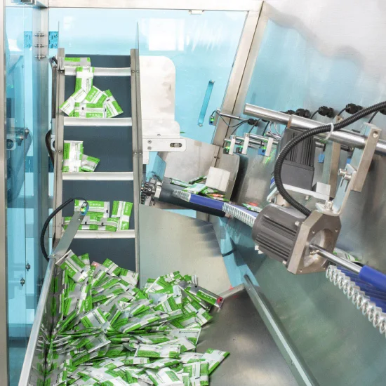 Máquina automática de classificação de sacos Arranjo desordenado de produtos Transporte e embalagem Linha de produção Máquina de embalagem de sacos