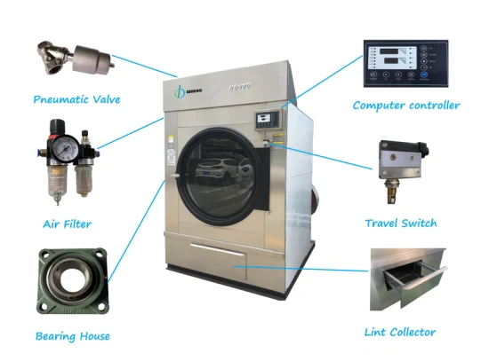 Máquina de secadora de roupa industrial de grande promoção para hotel, hospital, serviço de lavanderia