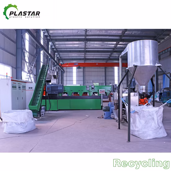 Pet/PP/PE/Filme Agrícola/Saco Tecido/Nylon/Flocos de Garrafa/ Tubos Triturador Triturador Máquina de Lavar Máquina de Reciclagem de Plástico Granulador Máquina de Pelotização